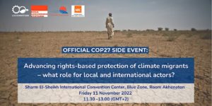 Advancing Rights-Based Protection of Climate Migrants @ Tonino Lamborghini International Convention Center Sharm El Sheikh